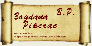 Bogdana Piperac vizit kartica